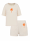 Set Badstof Palmtree Neon Orange Velvet | NOTE: Levertijd 5-7 werkdagen